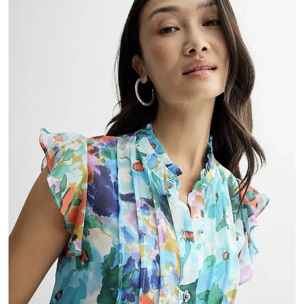 Donna Ricco mini dress floral dress womens 8 victorian summer spring wedding NWT - Picture 3 of 14